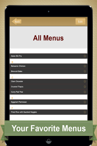 My Menus Lite screenshot 2