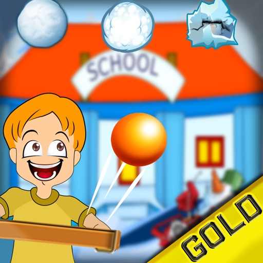Snowball Cold Winter Recess Fight against frozen school girls and boys - Gold Edition Icon
