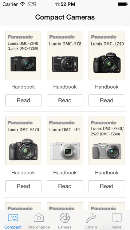 Panasonic Camera Handbooks - with Lens and Camcorders