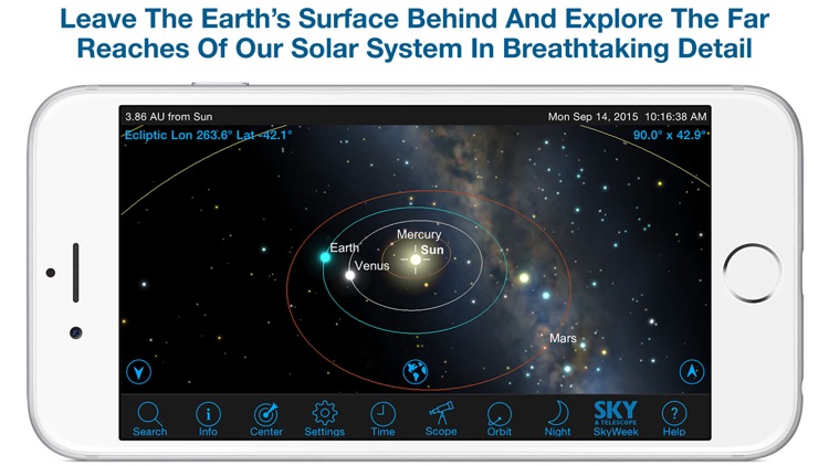 SkySafari 4 Plus: Map the Universe! Discover Sun, Moon, Mars, Stars, Planets, and Satellites with your telescope and NASA space missions!