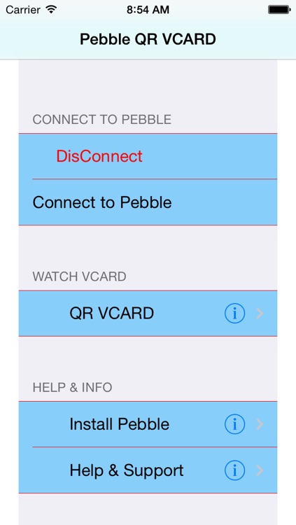 Pebble QR - Share my VCARD screenshot-4