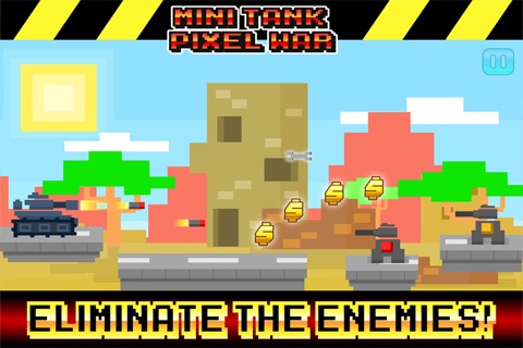 Mini Tanks Charge! : Pro Pixel Army Action Game screenshot 3