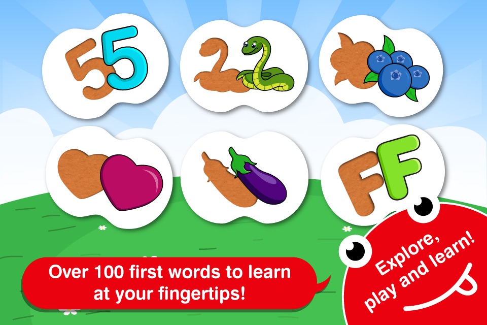 First Words Shapes Puzzles Free by Tabbydo : 7 mini educational games for kids & preschoolers screenshot 2