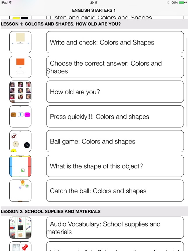 English Primero de Primaria Level Starters 1 for iPad(圖1)-速報App