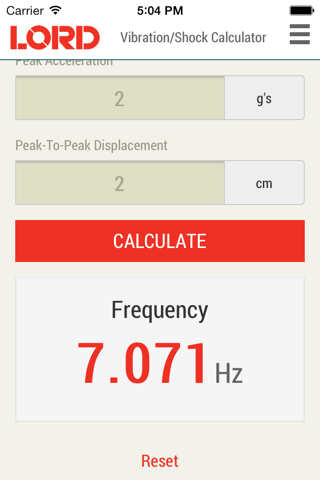 Vibration/Shock Calculator screenshot 3