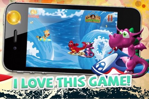 A Turbo Minion Surfers Dash to Outrun Sea Dragons - FREE Game! screenshot 2