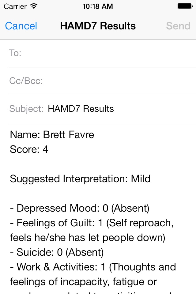 Hamilton Depression Rating Scale (HAMD-7) screenshot 4