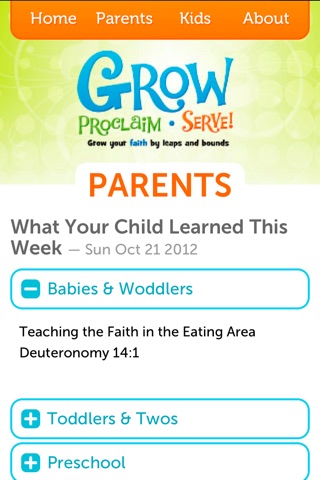 Grow, Proclaim, Serve! Mobile screenshot 2