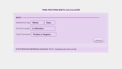 【图】Twin Preterm Birth Calculator(截图1) 【图】Twin Preterm Birth Calculator(截图1)
