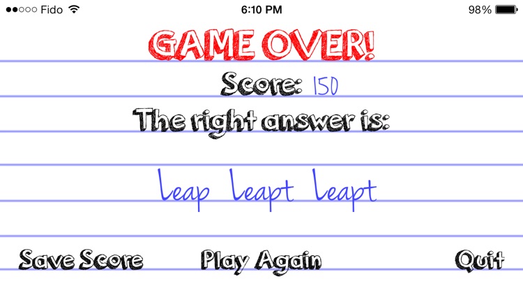 Irregular Verbs Game screenshot-3