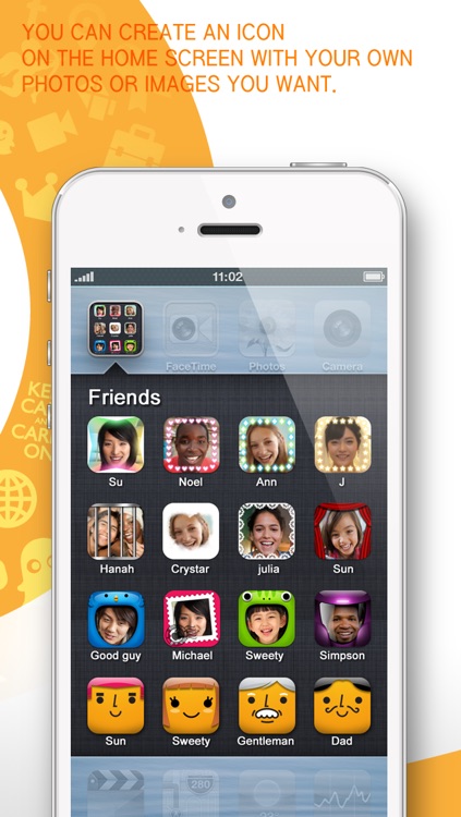 One touch call, Apps, home screen shortcut icon ( iFavorite Pro : for Instagram camera, Snapshat, WhatsApp and iOS7 )