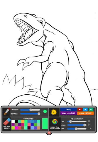 Dinosaur Coloring Page For Kids : The Adventure of The Little Dino screenshot 2