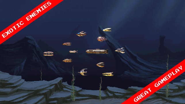 Ships and Rockets Free - Retro Pixel Art TD Arcade Underwate(圖4)-速報App