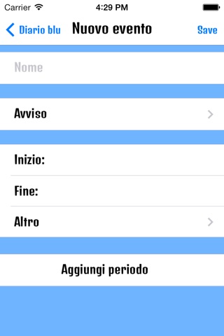 Diario Blu - Calendario, appuntamenti, gestione budget, avvisi, crea eventi di lavoro o gioco screenshot 2