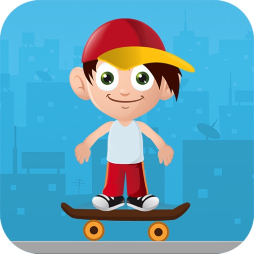 Jack The Jumpy Skateboard Kid - Red cap boy escape game with 8-bit graphics Icon