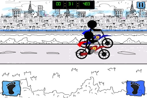 A Stickman Bike Race - Xtreme Racing Edition screenshot 3