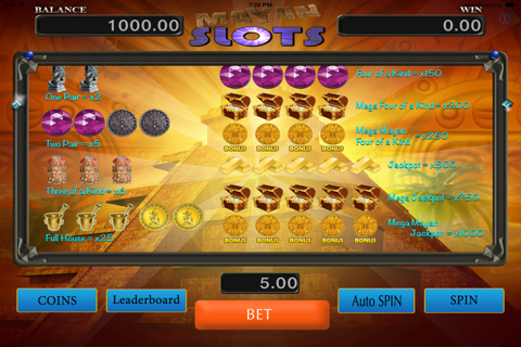 Slots of the Mayan's - With Bonus Round screenshot 2