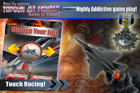 Metal Sky explosion - TopGun Jet Fighter Battle to Victory FREE Air Simulator screenshot 2