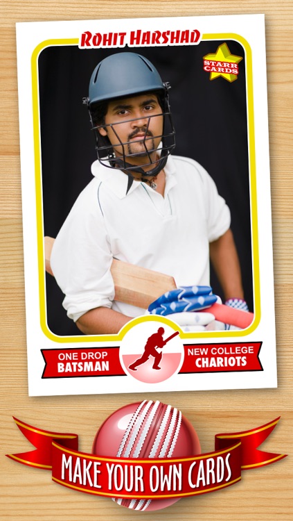 Cricket Card Maker - Make Your Own Custom Cricket Cards with Starr Cards