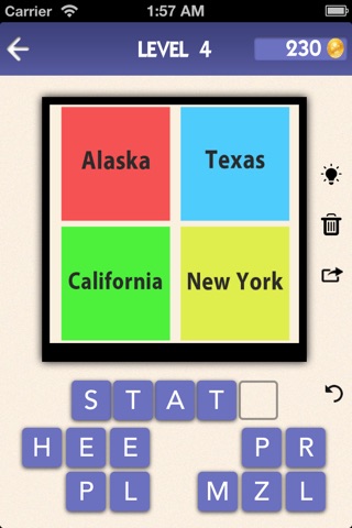 Connect 4 Words, Guess 1 Word Quiz Game screenshot 3