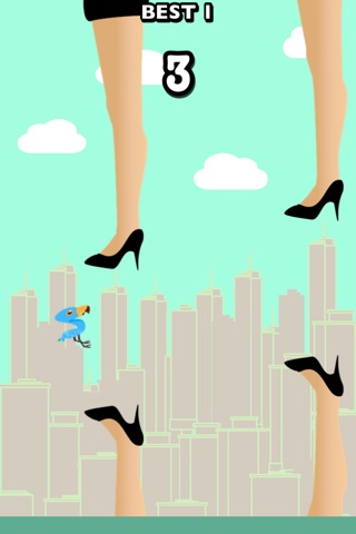 Flying Bird vs Hi-Heels ~ Flip Flop Blue Bird Journey! screenshot 2