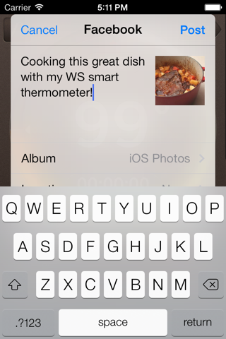 Williams-Sonoma smart thermometer screenshot 3