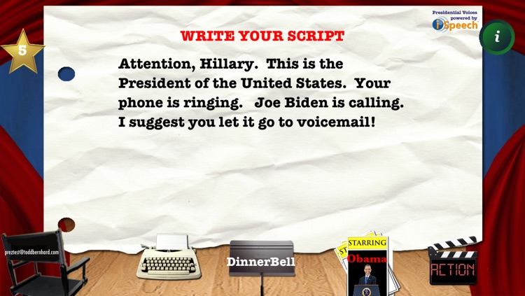 Presidential Ringtone Director: Obama & Bush TTS Voices for Talking CallerID Ringtones