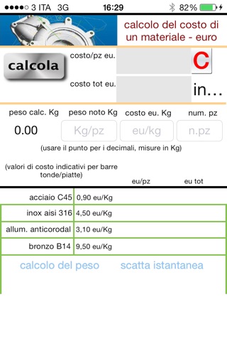 calcolo del peso di un solido piatto, tondo, tubo piatto o tubo tondo screenshot 3