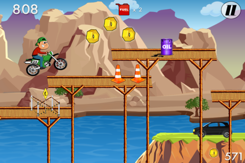 Cross the Bridge - Extreme Bike Riding Survival Arcade (Long Mountain Trail Gear) screenshot 3