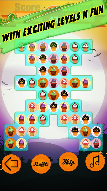 Halloween CupCake Crush Mania - free games for kids , boys and girls on halloween scary chill nights