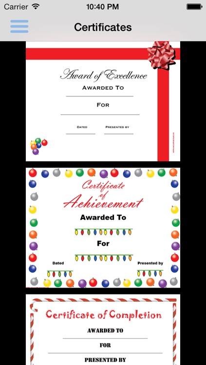 CertificateCreator.com Christmas Edition