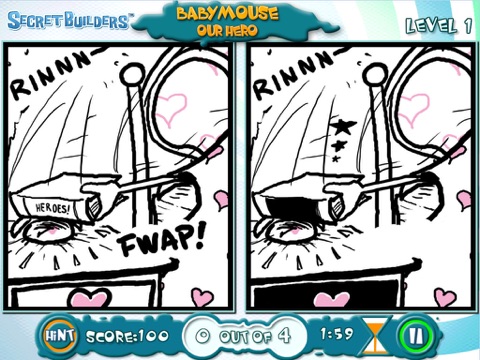 Babymouse: Our Hero - Spot the Difference Game FREE screenshot 2