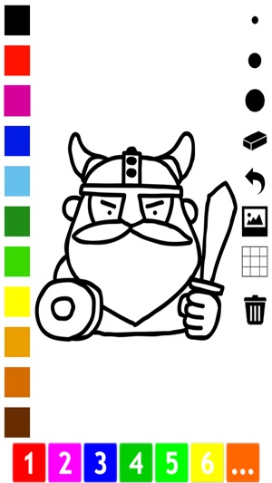 活躍！ 圖畫書 ：維京人的孩子 學畫畫 與許多類似的圖片海盜，船，男孩，船，龍，劍，頭盔，城堡，戰鬥(圖3)-速報App