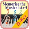 Memorise music staff D Key