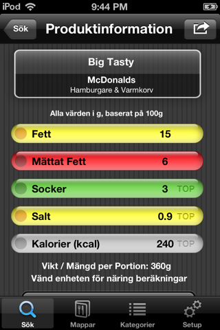 Fast Food Restaurant Nutrition Menu Finder, Calories Counter, Weight Calculator & Tracking Journal (Free) screenshot 2