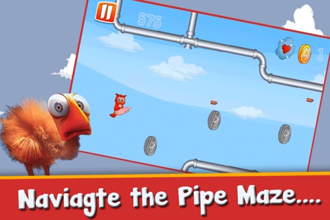 Freaky Flying Flapping Birds : The Pipe Maze World  - by Top Free Fun Games screenshot 4