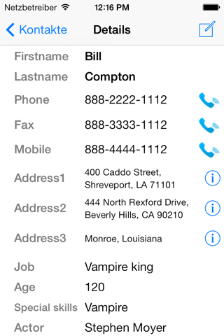 Contact List screenshot 2