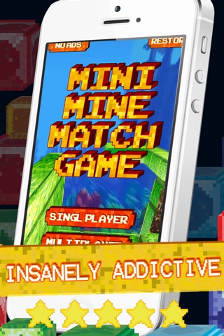 Mini Mine Match-3 - Candy Combat  Multi-player Edition 3D screenshot 2