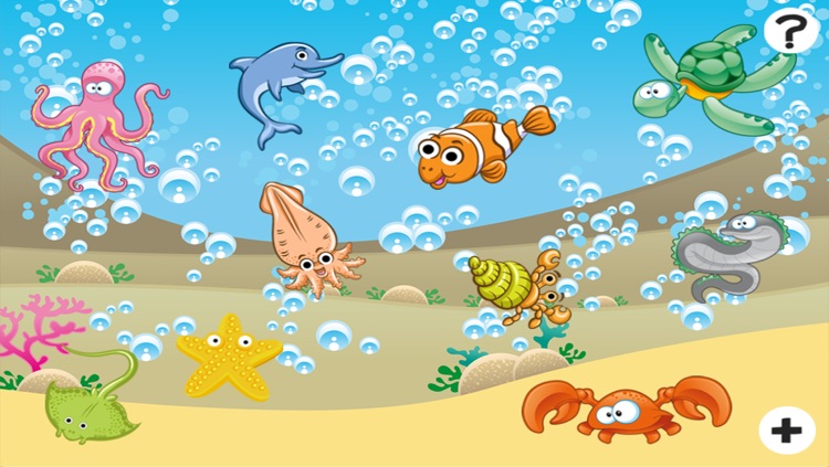 Ocean counting game for children: Learn to count the numbers 1-10 with the fish of the sea