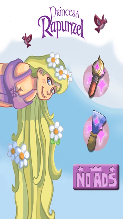 paint and discover the princess Rapunzel - Girls coloring game Rapunzel