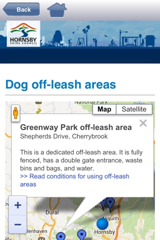 Hornsby Shire Council screenshot 2