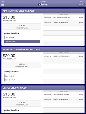 PyraMax Mobile Money for iPad screenshot 2