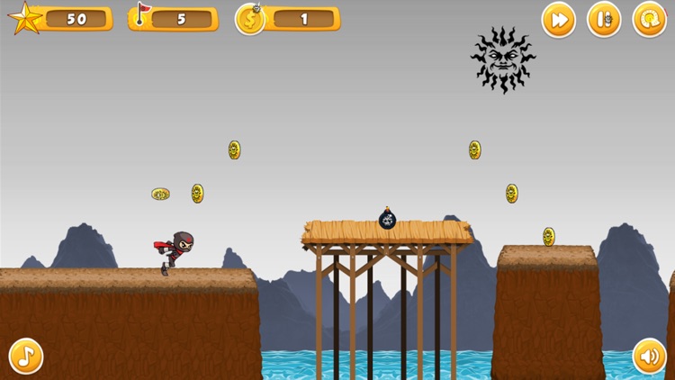 Skillful Run And Jumping Ninja Jump Deluxe Games