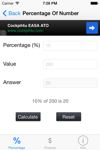 Percentage Calculator 2014 Free screenshot 4