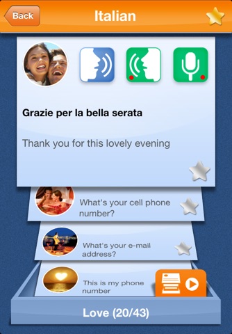 iSpeak Italian: Interactive conversation course - learn to speak with vocabulary audio lessons, intensive grammar exercises and test quizzes screenshot 4