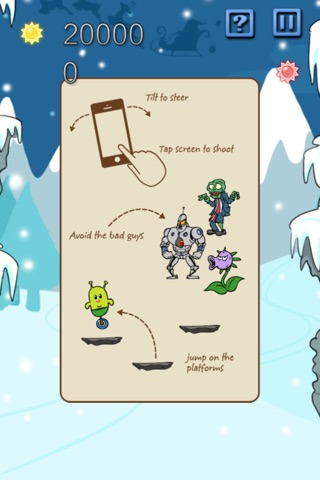 Doodle Alien vs Zombies Jump Game: Christmas Edition - Heads Up While Also Killing The Pacific Rim Plants! screenshot 4