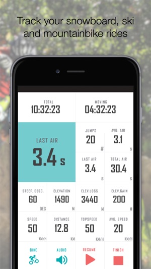 Gravatron - Ski, Snowboard & Mountainbike Tracker(圖1)-速報App