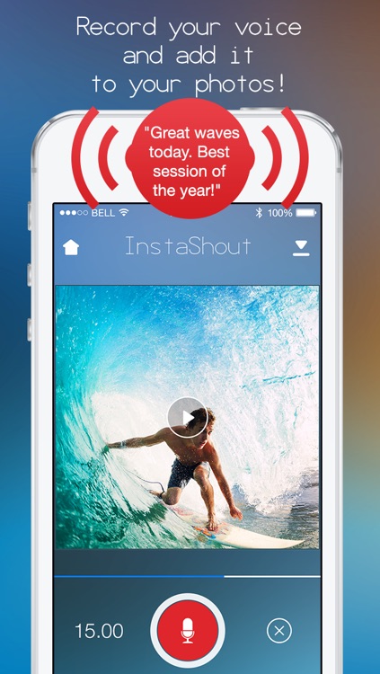 InstaShout +  Add recorded voice comments, narration & voiceover to yr IG and FB photo pic posts!