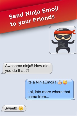 NinjaEmoji Free: Send Ninja Themed Emoticons for Text + Messages screenshot 3