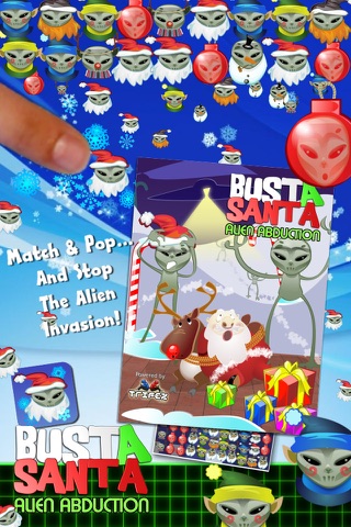 Aliens Have Stolen Santa! The Christmas Bust, Pop & Match 3 Puzzle Game - Free Present! screenshot 2